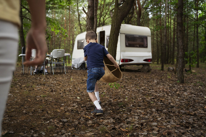 Camping nature en pleine forêt